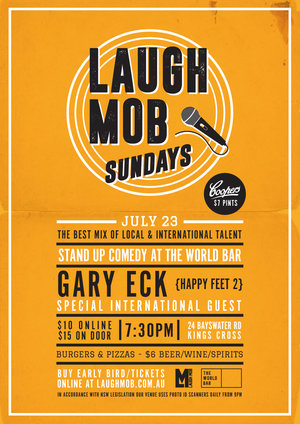 Laugh Mob Sundays @ The World Bar feat. Gary Eck (Happy Feet 2) photo