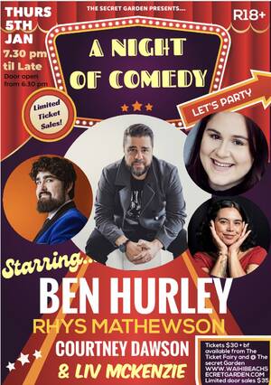 A night of comedy  with Ben Hurley and guests