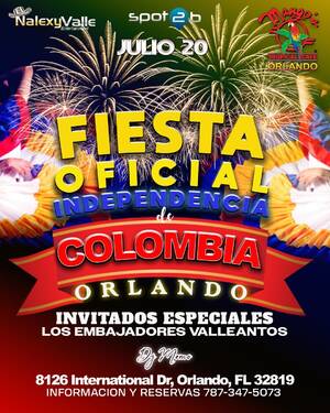 Fiesta Oficial Independencia de Colombia en Orlando